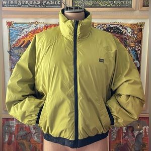 Levi’s chartreuse puffer jacket size L